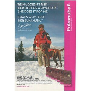 2010 Eukanuba Dog Food Full Page Print Ad Original Aspen Snowmass K9 Patrol u